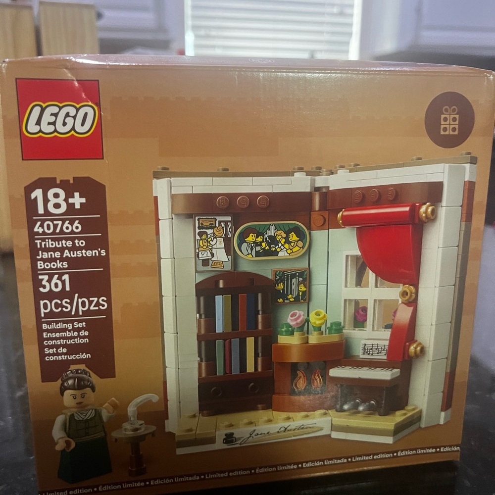 LEGO Jane Austen Tribute Set with Red and Brown
